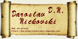 Daroslav Mickovski vizit kartica